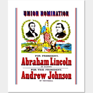 Lincoln Vintage Restored Presidential Election Poster Posters and Art